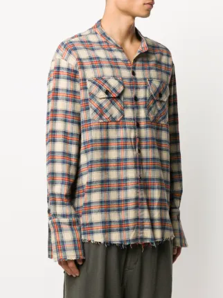 Classic Studio distressed flannel shirt展示图