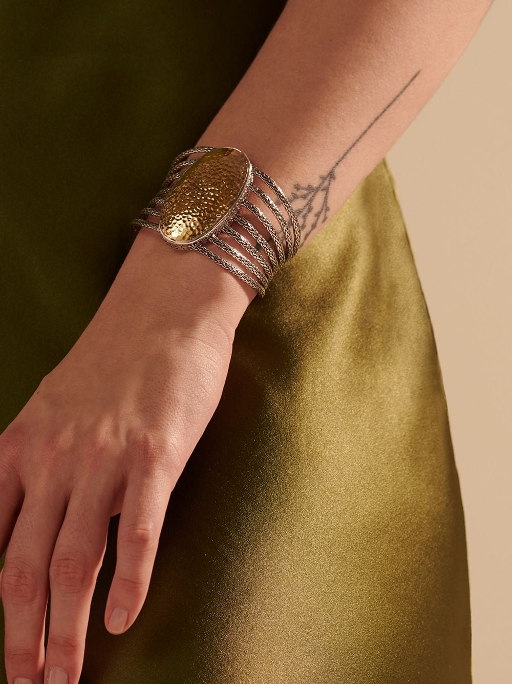 John Hardy 18kt geelgouden armband - Zilver