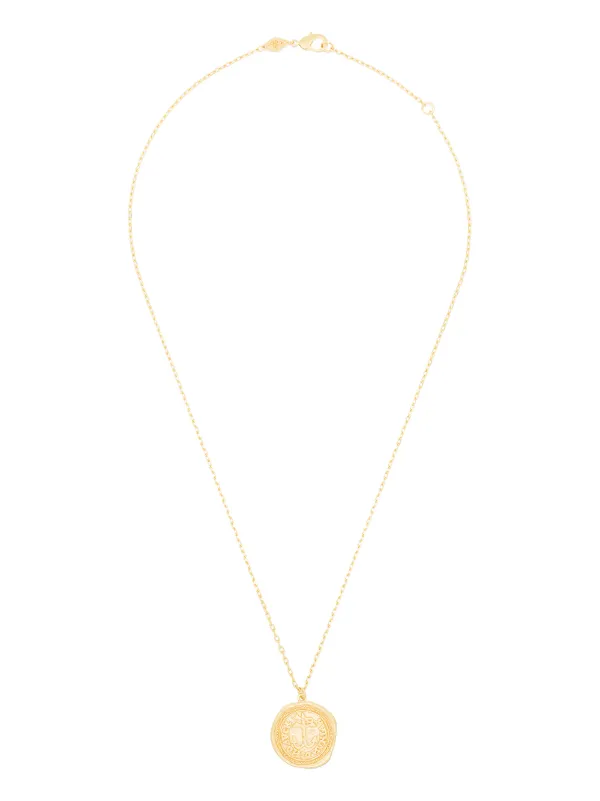 Gold Anni Lu 18kt Plated Brass My Anchor Pendant Necklace With Express Delivery Farfetch - Gold Necklace With Anchor Pendant