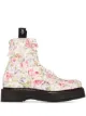 Image 1 of R13 floral Single Stacked lace-up boots