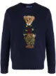 Image 1 of Polo Ralph Lauren Preppy Bear intarsia wool jumper