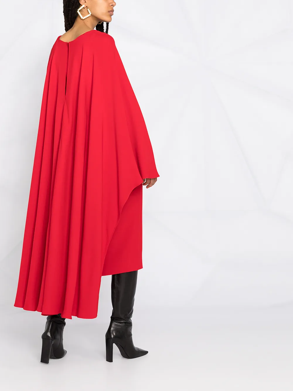 Valentino Garavani Zijden midi-jurk Rood