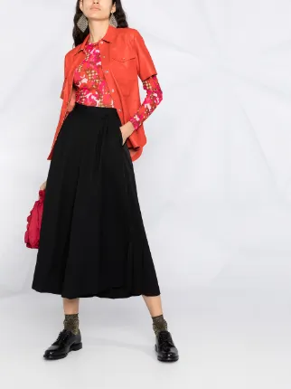 pleated-panel maxi skirt展示图