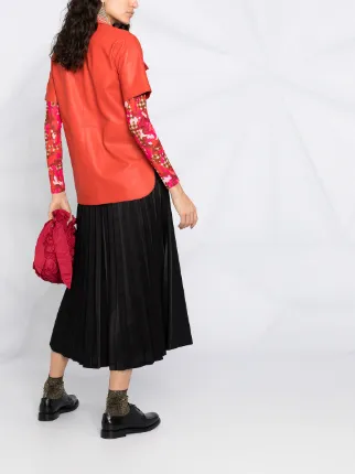 pleated-panel maxi skirt展示图