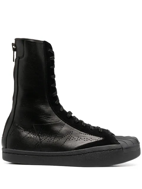 Yohji Yamamoto signature-stitch high-top sneakers