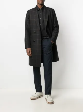 Kensington check wool coat展示图