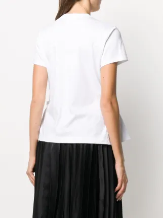 ruffled-hem cotton T-shirt展示图