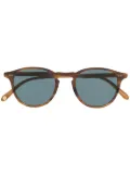 Garrett Leight Hampton round-frame sunglasses - Neutrals