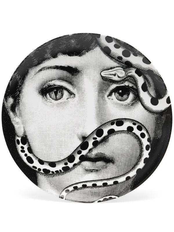 Wall plate Tema e Variazioni n.381 in White/Black | Fornasetti®