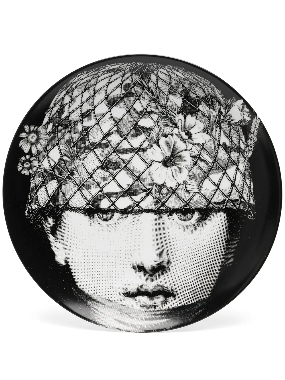 

Fornasetti plato Tema e Variazioni No.384 - Negro