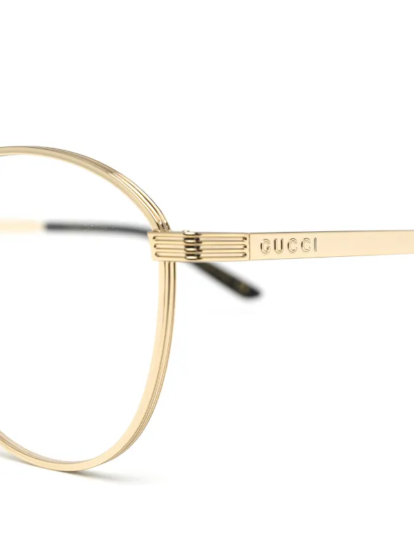 Gucci Eyewear gold round-frame glasses for women | GG0806O004 at  