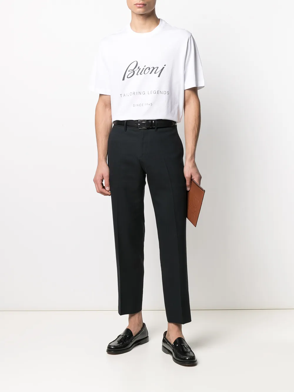 фото Brioni футболка с короткими рукавами и логотипом