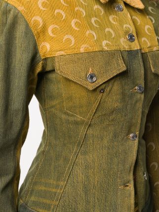 moon-crescent panelled denim jacket展示图