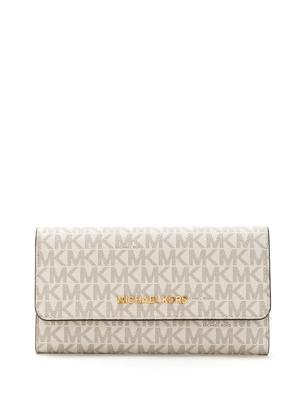 Michael Michael Kors Portafoglio tri-fold Jet Set - Bianco