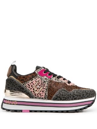 LIU JO leopard-print Panelled Sneakers - Farfetch