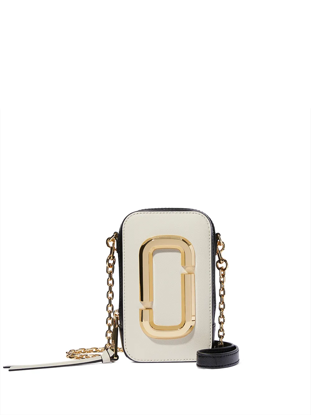 hot shot chain crossbody bag in white