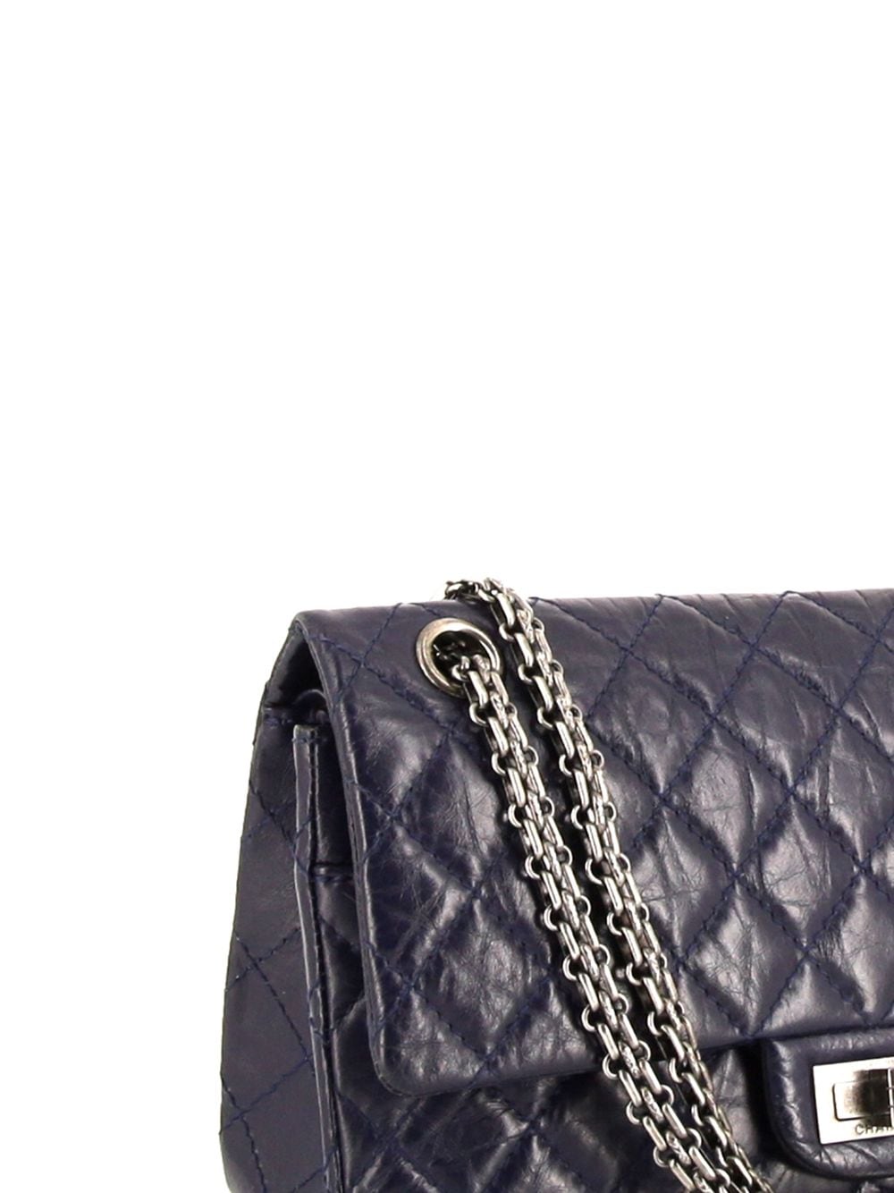 Pre-owned Chanel 2012 2.55 Shoulder Bag In Blue