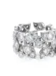 Cartier 2000s 18kt white gold diamond leaf band ring
