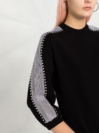 mesh-panel sweater展示图