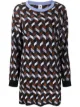 Image 1 of M Missoni long-sleeved geometric knit dress