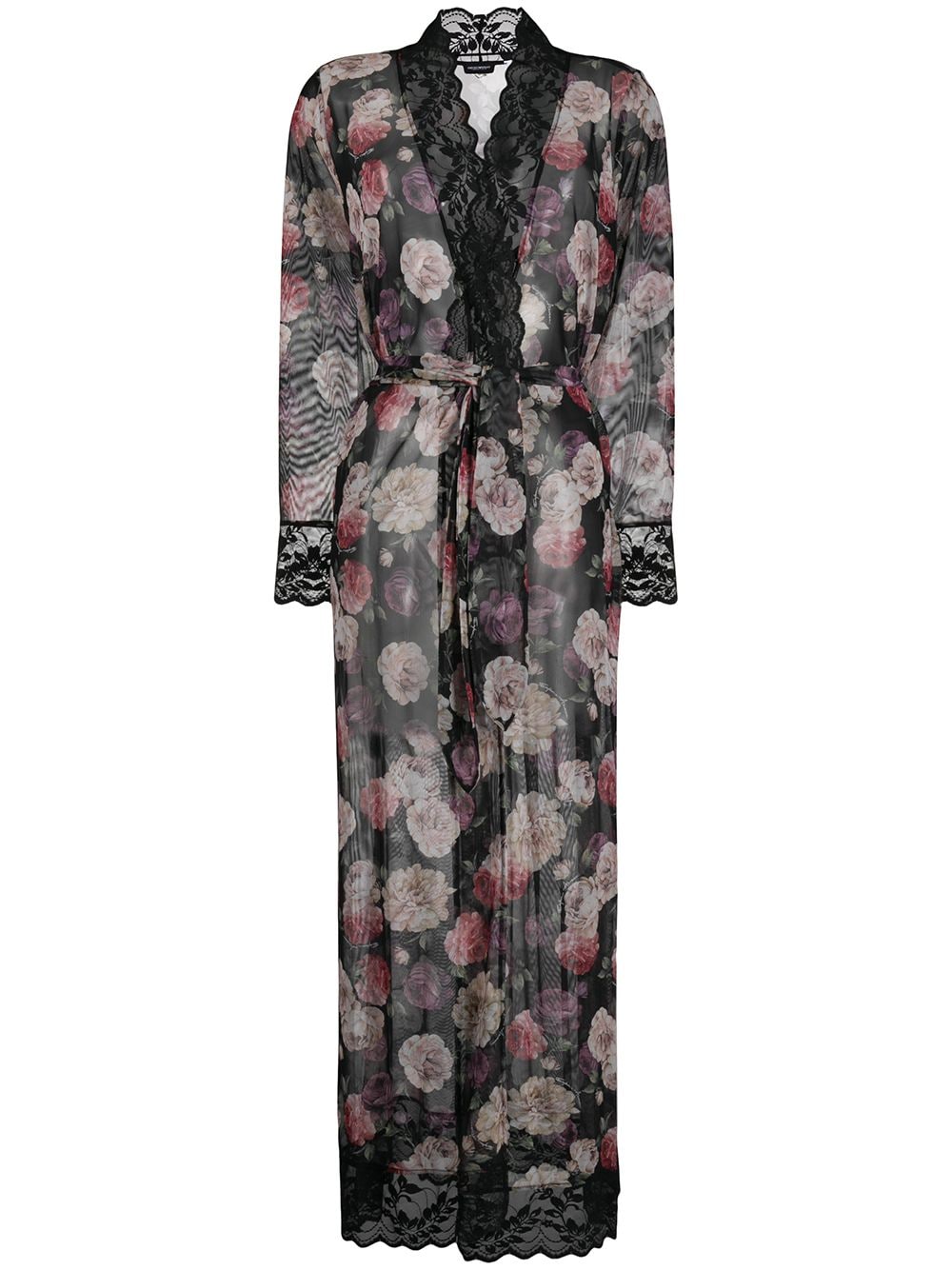 фото Emporio armani прозрачный халат с цветочным принтом
