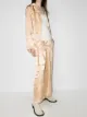 Image 2 of Totême tonal-monogram silk palazzo pants