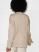 Totême ribbed-knit long-sleeve polo shirt
