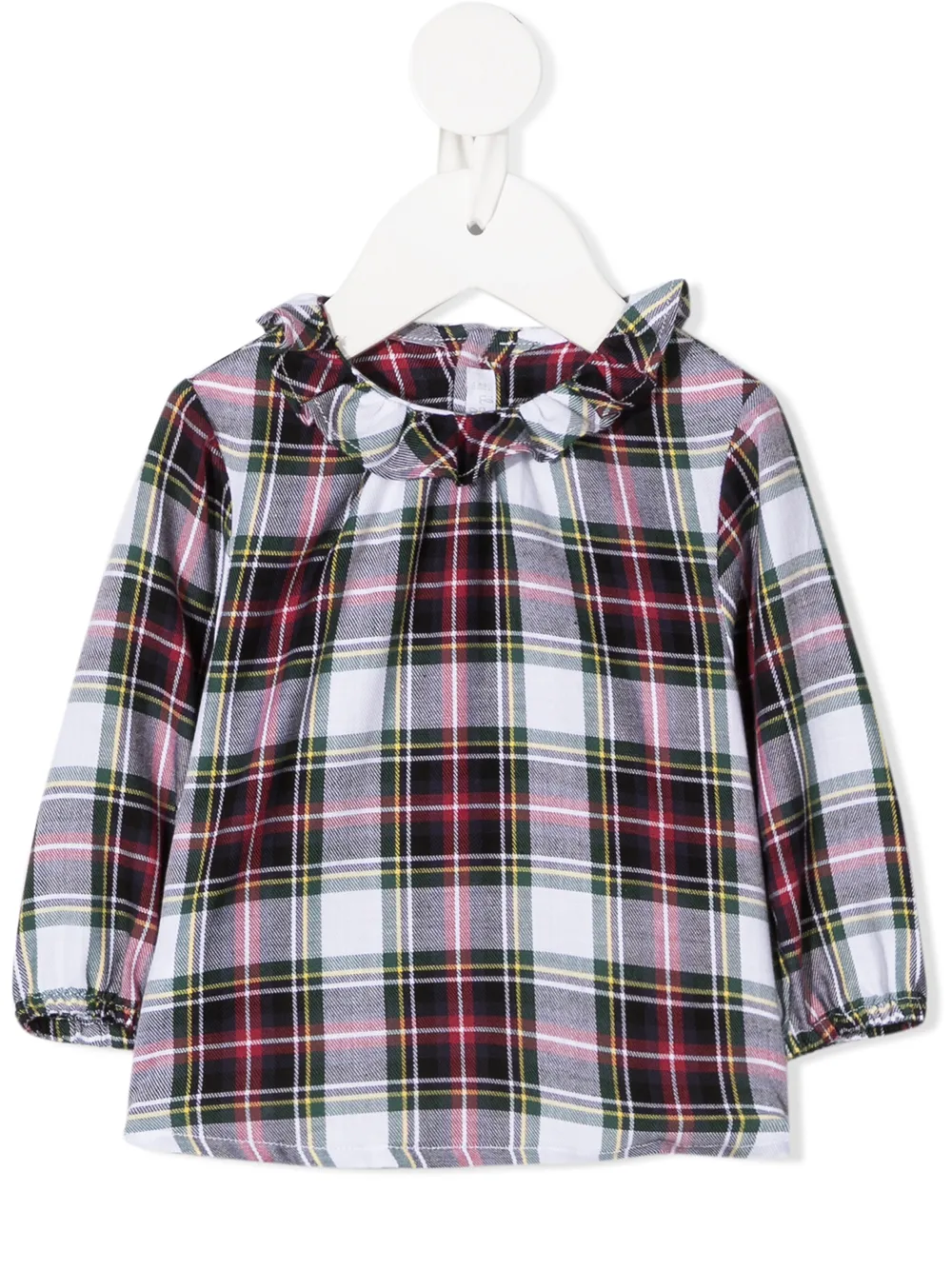 chemise volantée à carreaux