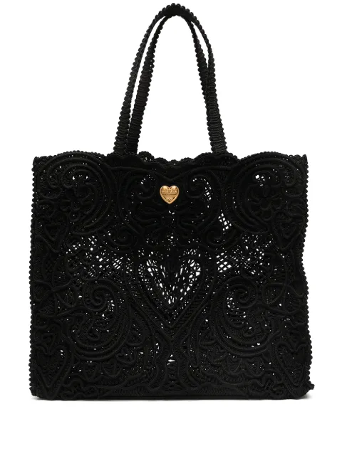 Dolce & Gabbana large Beatrice cordonetto lace tote bag