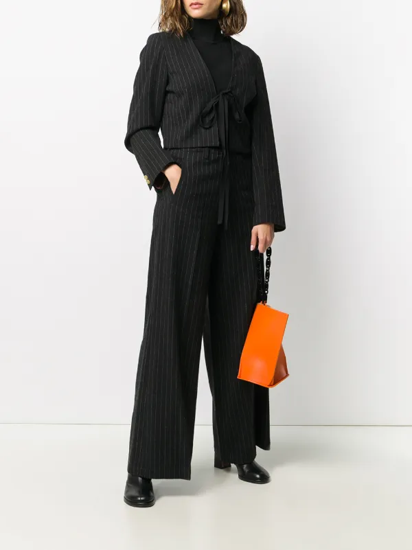 pinstripe palazzo pants