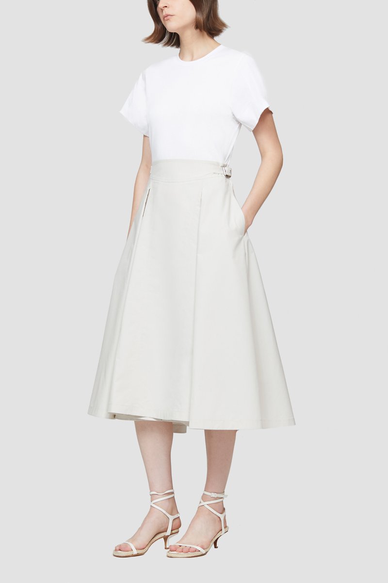 Combo T-Shirt Dress, Stone-White Natural (Veg)->Cotton Combo T-Shirt Dress from 3.1 Phillip Lim. - 4