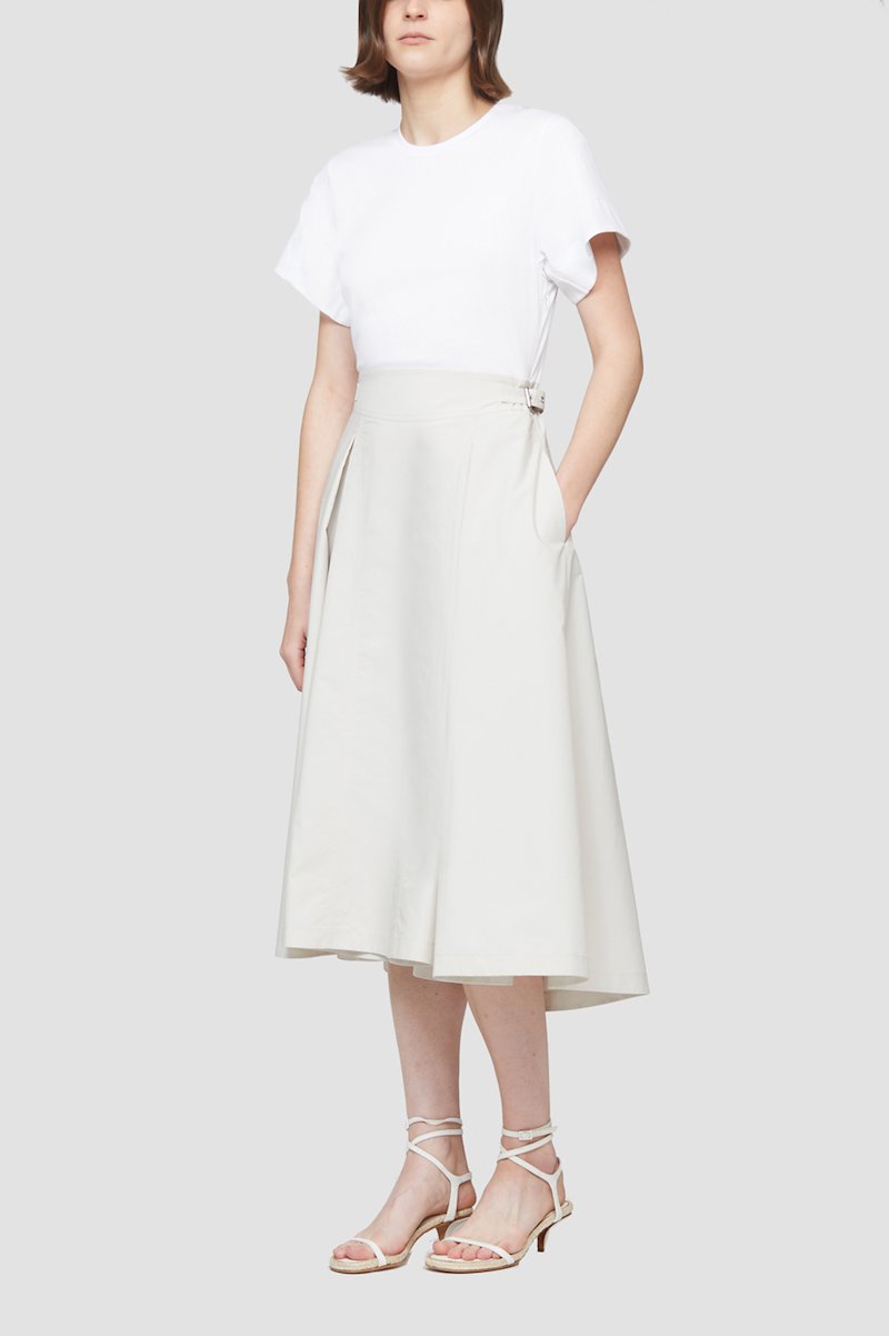Combo T-Shirt Dress-grey #0 Combo T-Shirt Dress, Stone-White Natural (Veg)->Cotton Combo T-Shirt Dress from 3.1 Phillip Lim. - 2