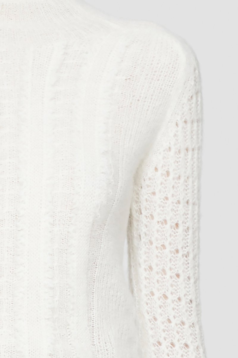 Wool Turtleneck Sweater-white #1 Wool Turtleneck Sweater, Baby, it's cold outside. Wrap up warm and head out in this cosy knitted wool jumper by Phillip Lim, with its soft brushed finish and cosy high neck. Or just stay home in front of the fire, you choose.Featuring a fine knit, a roll neck, long sleeves, ribbed cuffs and a ribbed hem. - 5