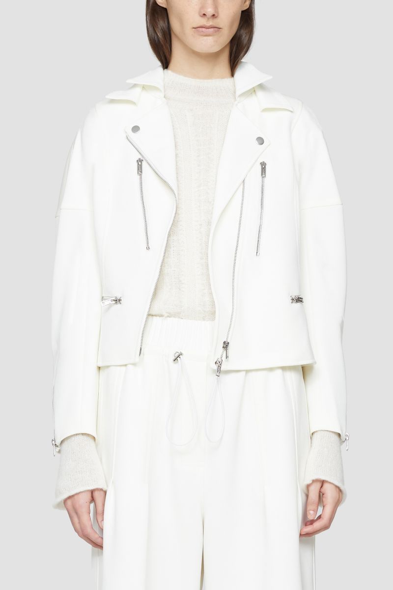 Twill Biker Jacket in white | 3.1 Phillip Lim Official Site