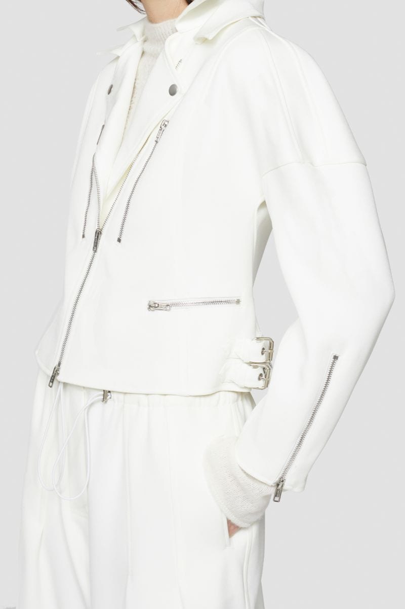 Twill Biker Jacket in white | 3.1 Phillip Lim Official Site