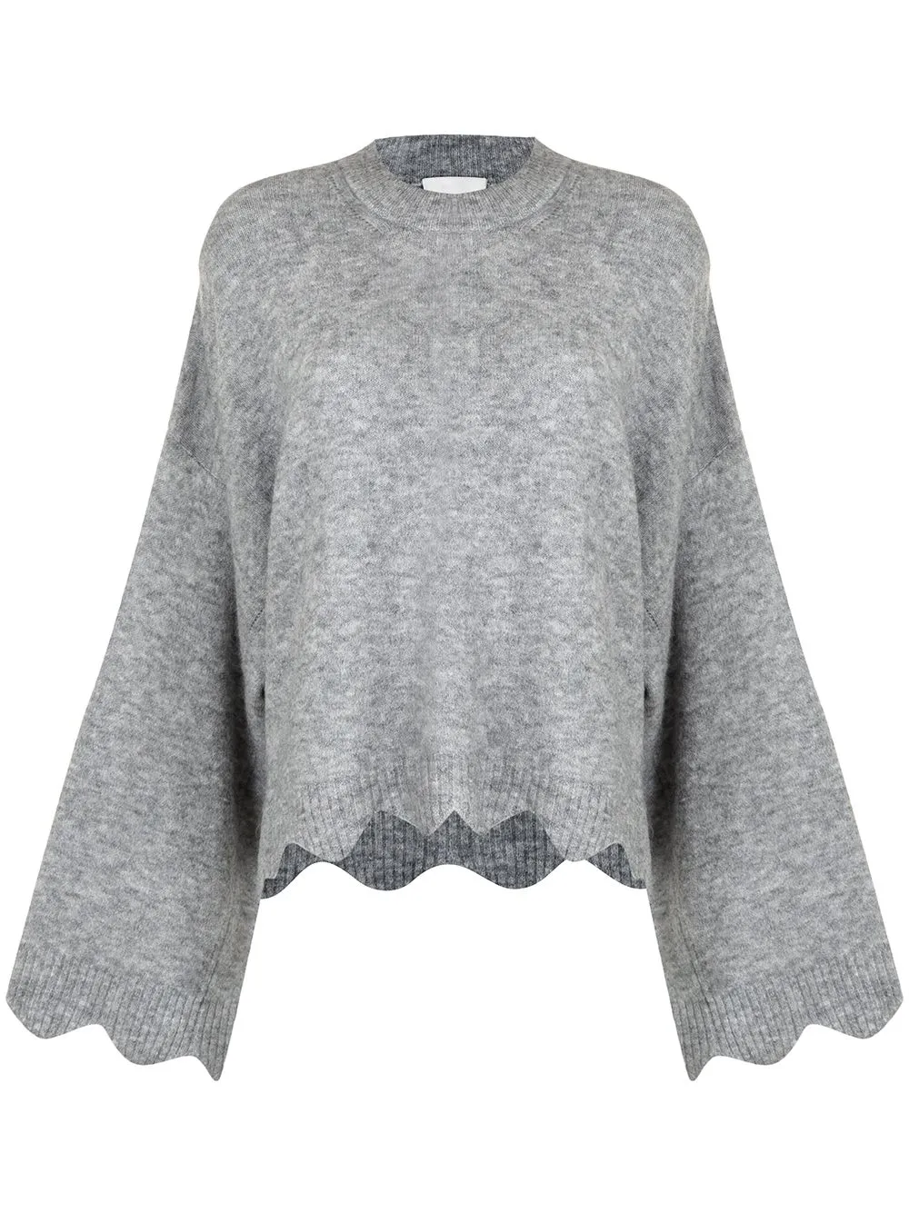 

3.1 Phillip Lim suéter con bordes festoneados - Gris