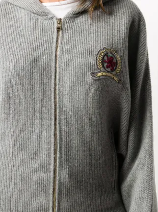 logo-embroidered hoodie展示图