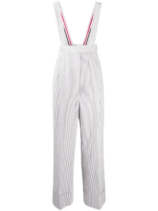 Thom Browne Pantalones De Tiro Alto Con Tirantes - Farfetch