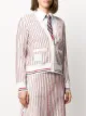 Thom Browne RWB-stripe tweed cardigan
