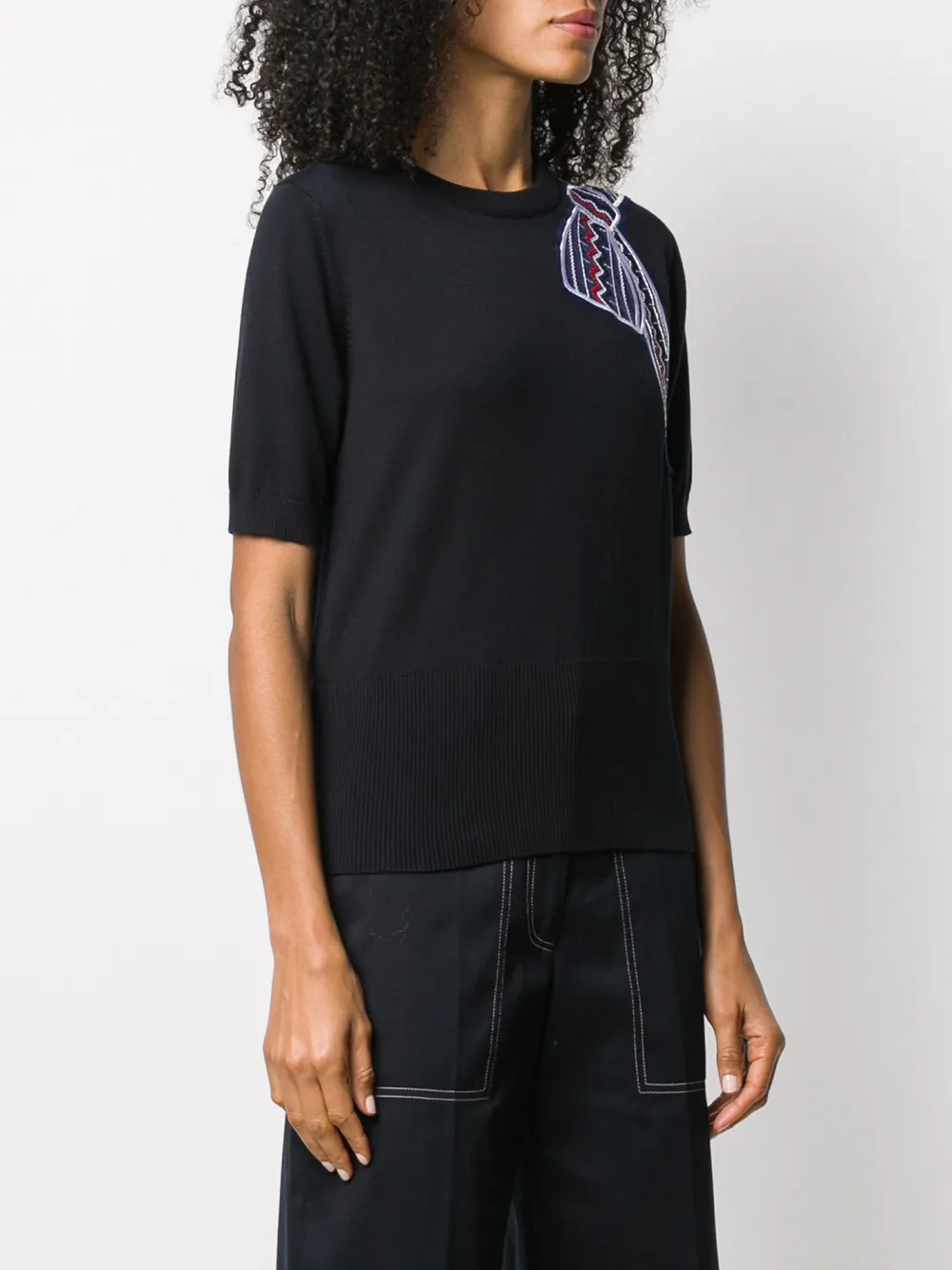 фото Thom browne трикотажный топ с вышивкой