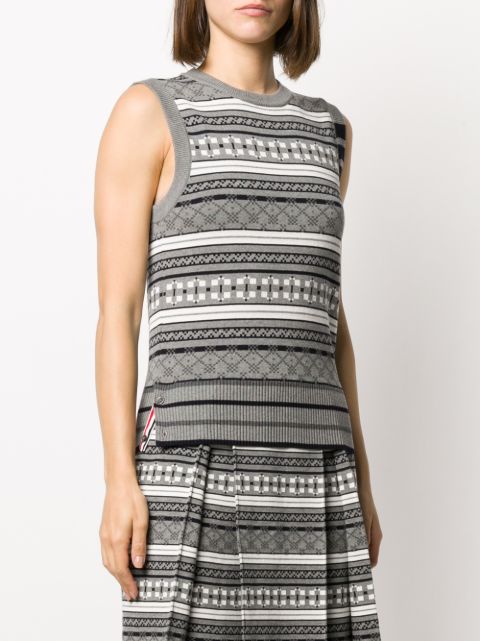 womens fair isle tank top