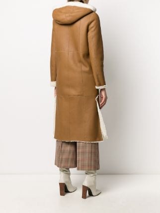 shearling hooded coat展示图