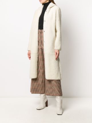 shearling hooded coat展示图