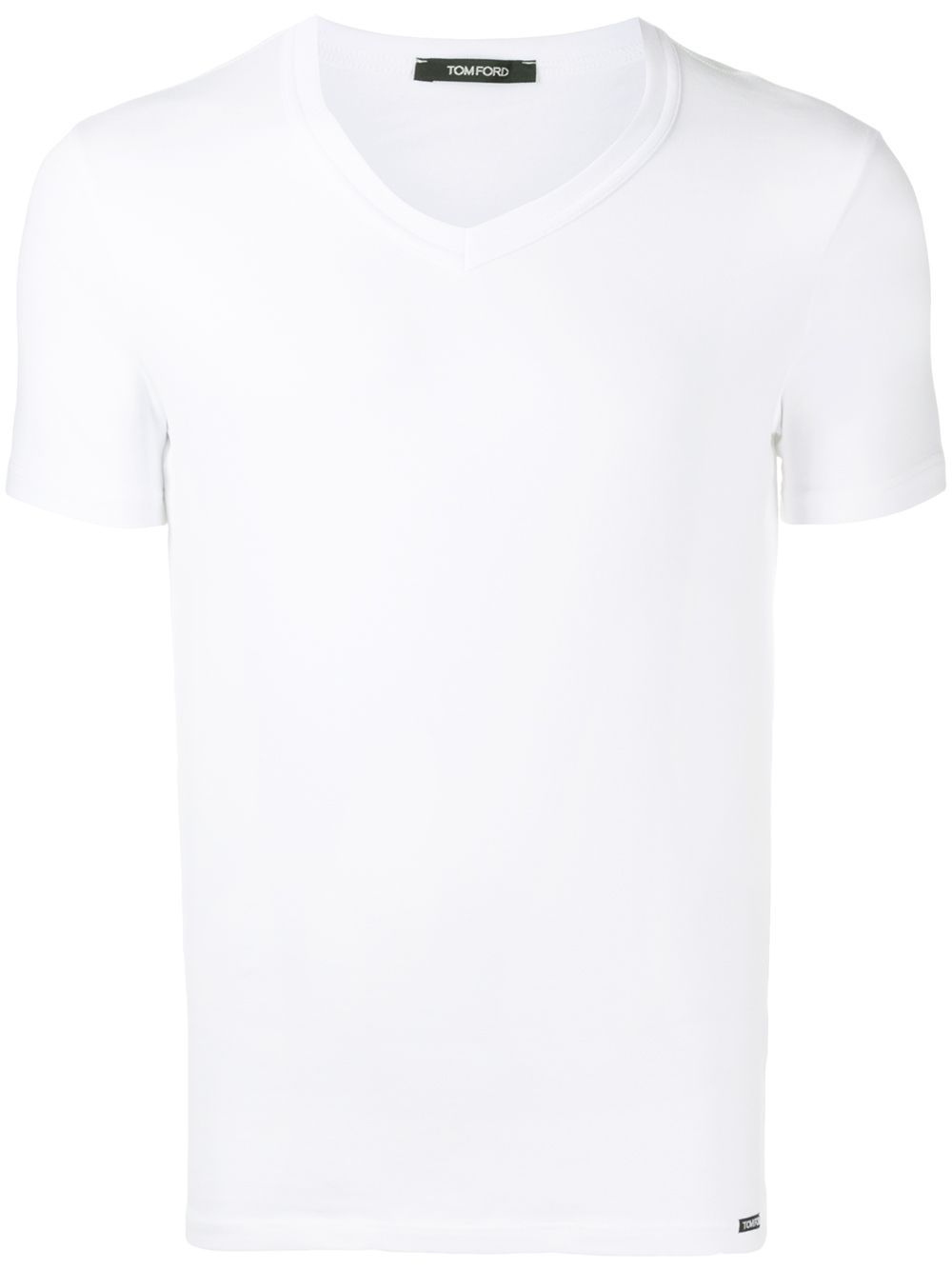 Shop Tom Ford V-neck Cotton T-shirt In White