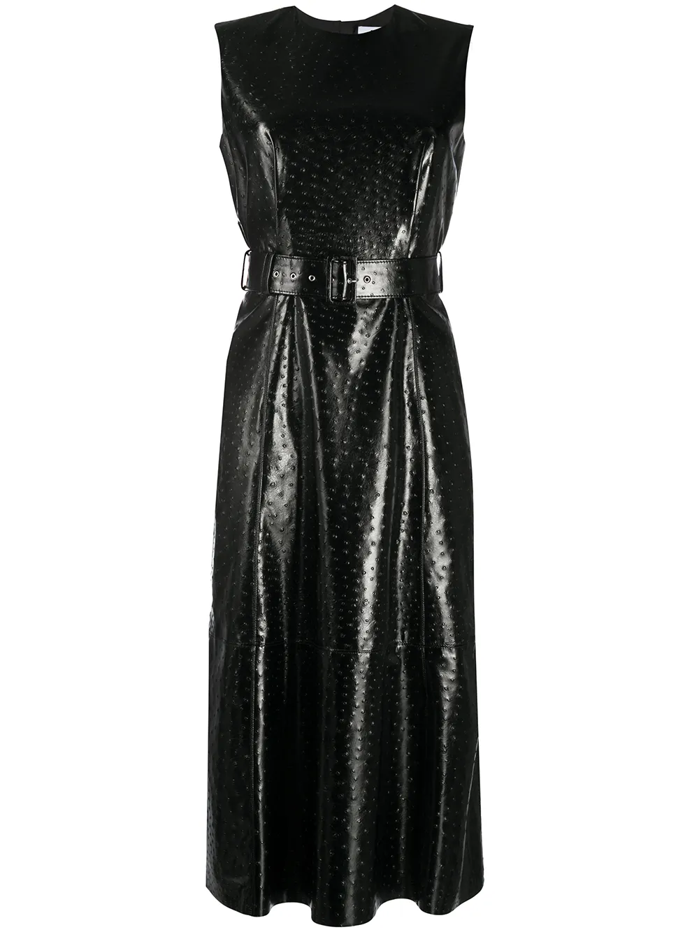 leather shift dress