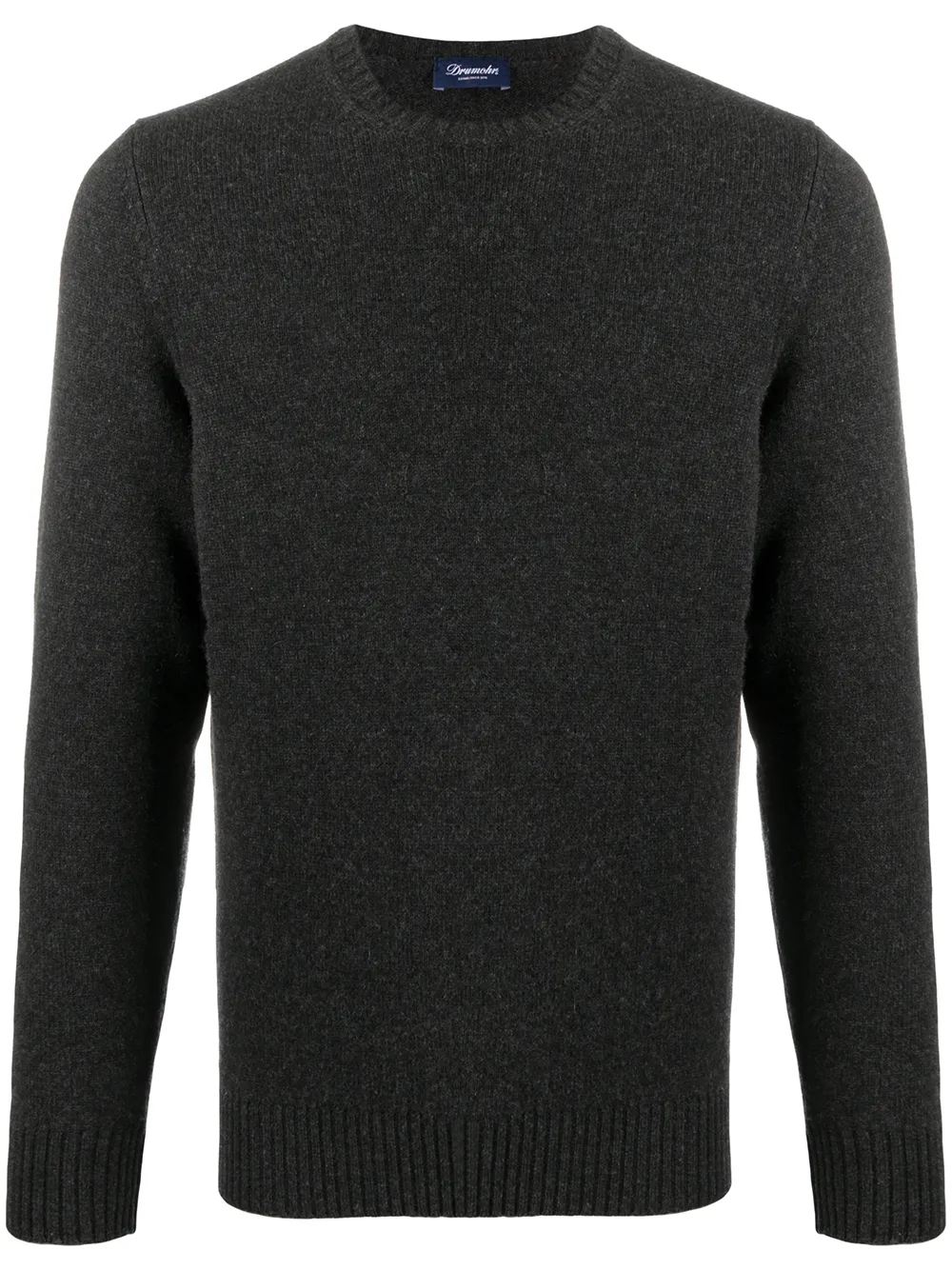 Drumohr Kaschmirpullover mit gerippten Details | Grau | Image 1