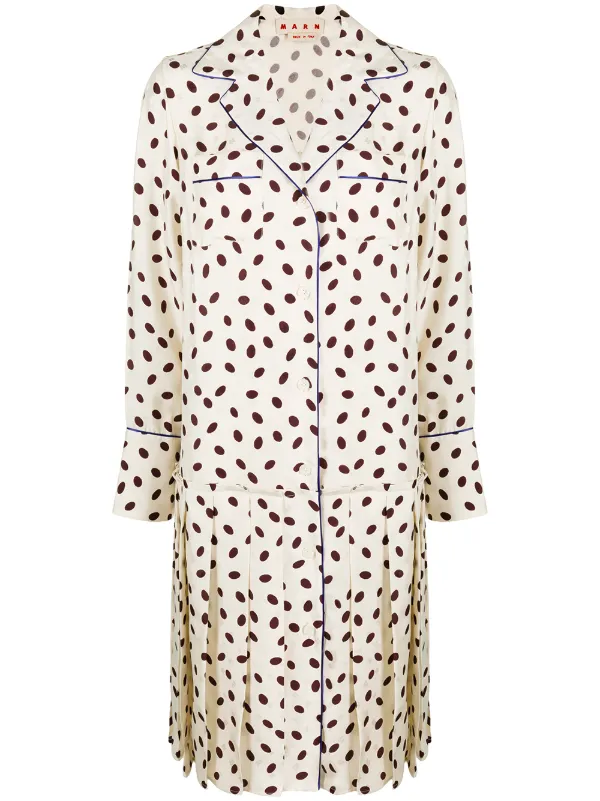 dotted shirt dress