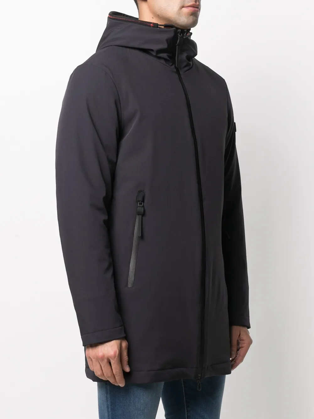 Peuterey Regenjas met logopatch Blauw