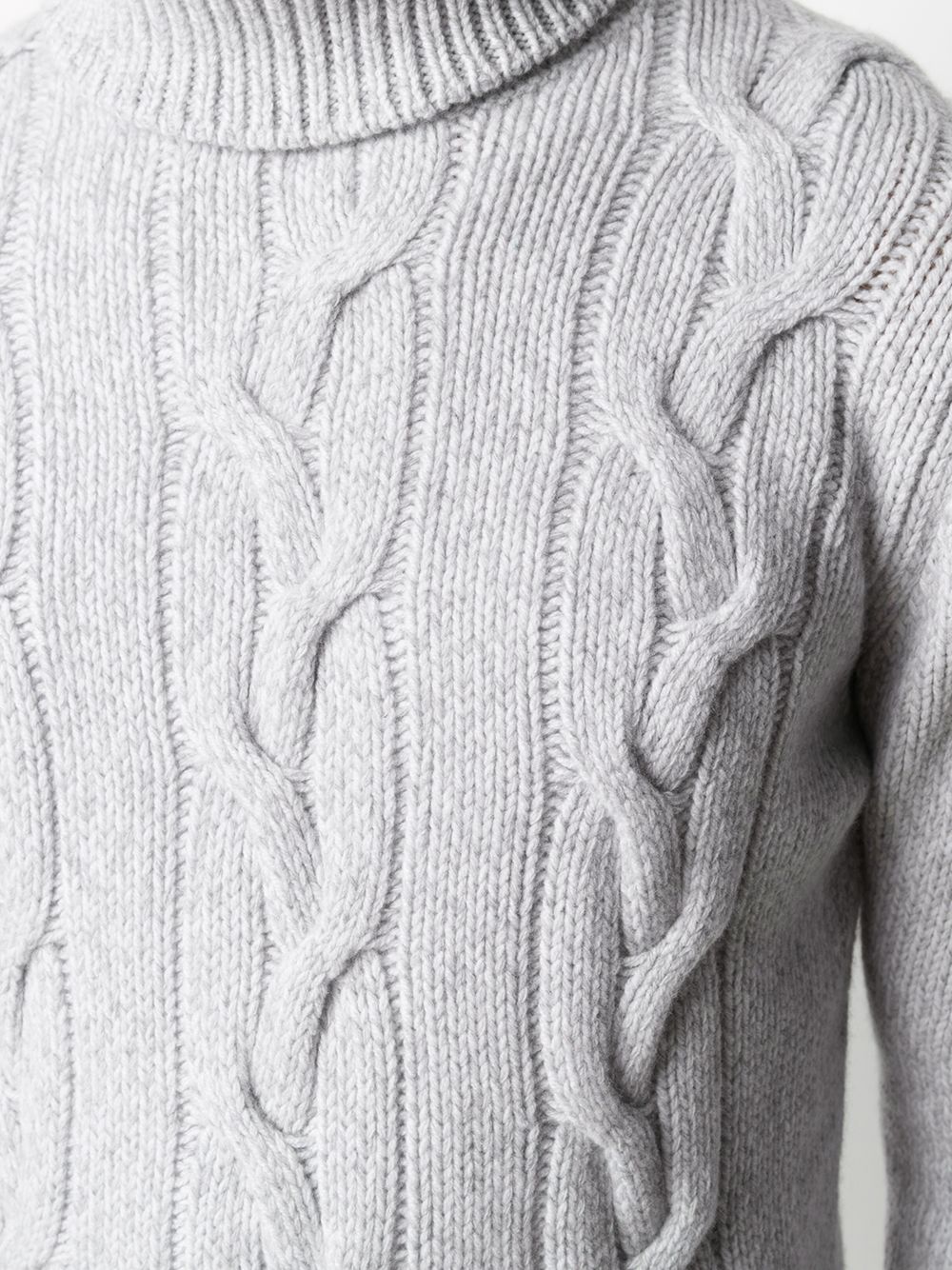 фото Cruciani cable-knit roll-neck jumper