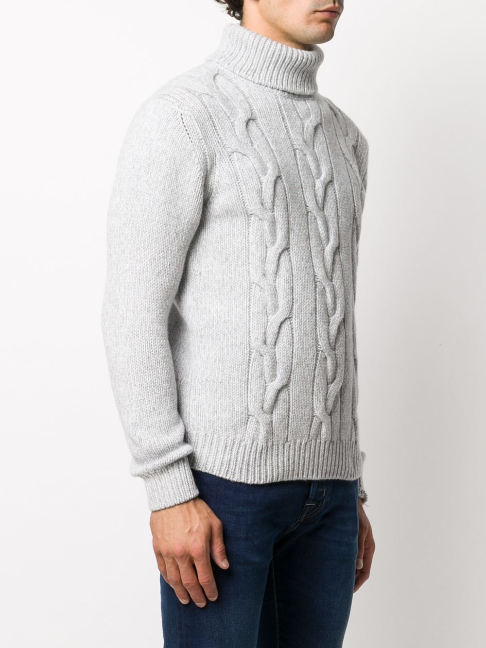 фото Cruciani cable-knit roll-neck jumper